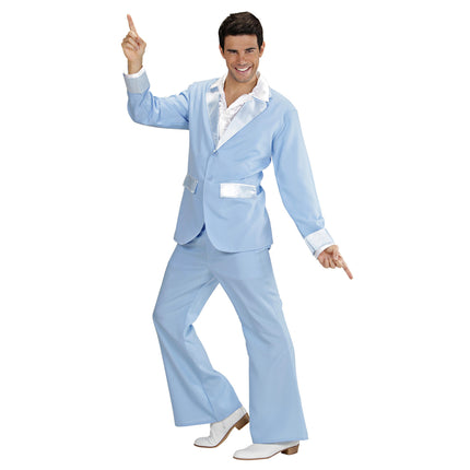 Party disco kostuum Jeffrey in blauw