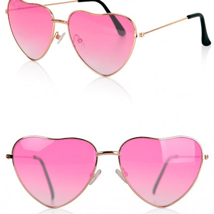 Roze hartjes bril