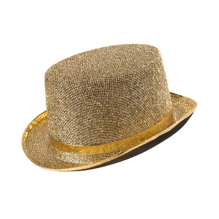hoge hoed goudkleurig