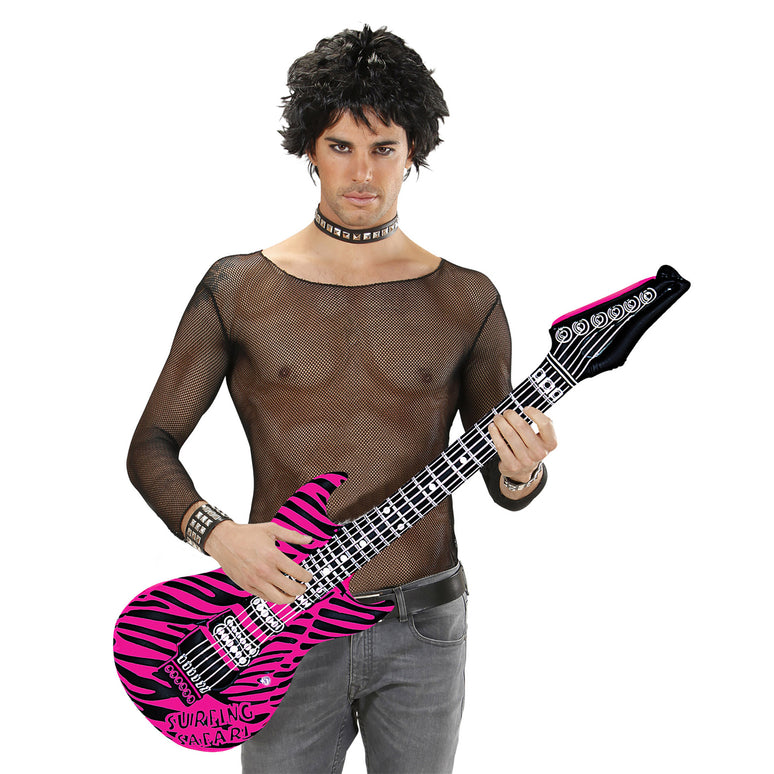Opblaasbare roze gitaar