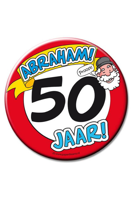 Button Abraham 50 jaar