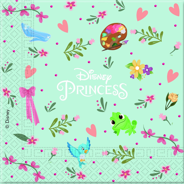 Disney Princess 20 dubbellaags gekleurde papieren servetten 33x33cm