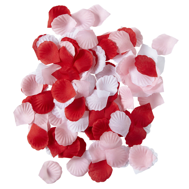 Rozenblaadjes wit rood en roze