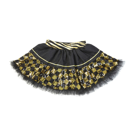 Pailletten petticoat in zwart goud