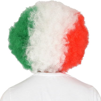 Pruik Italië rood wit groen