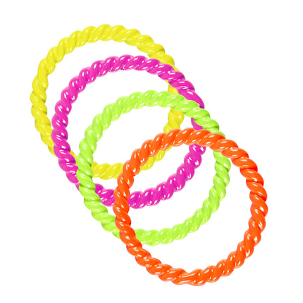 Coole neon ringen set in vier kleuren