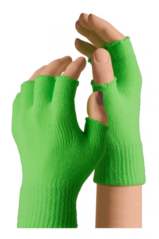 Vingerloze handschoenen kind neon groen