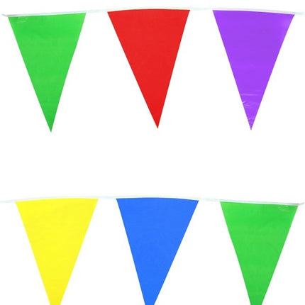 Vlaggenlijn assorti kleuren 10 meter