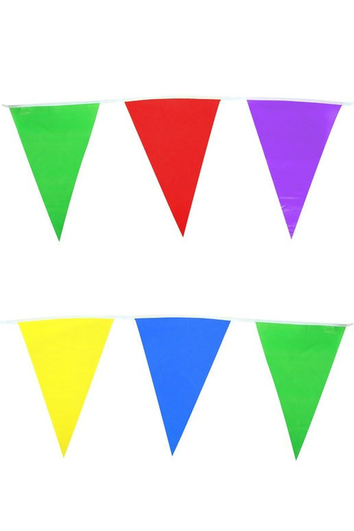 Vlaggenlijn assorti kleuren 10 meter