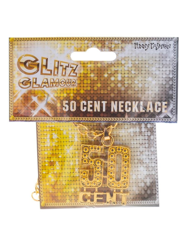 Ketting 50 cent goud