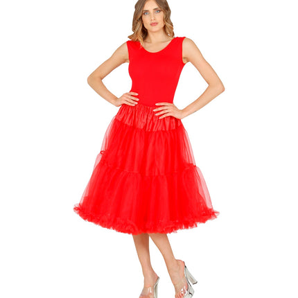 Petticoat rood tule 65cm