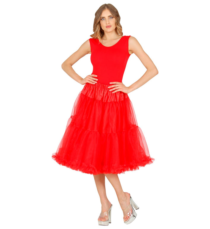 Petticoat rood tule 65cm