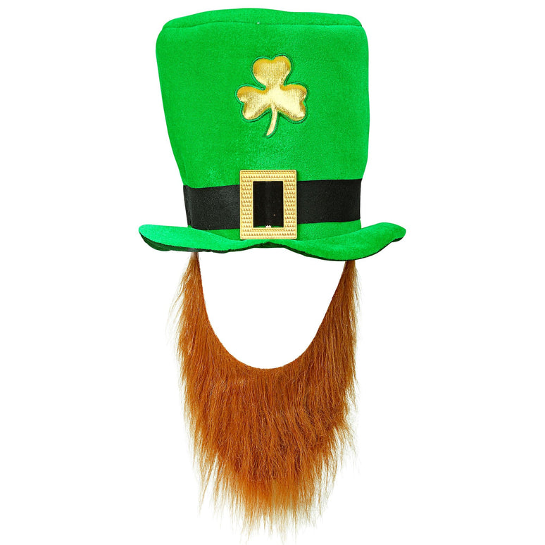 Sint Patrick's hoge hoed met baard