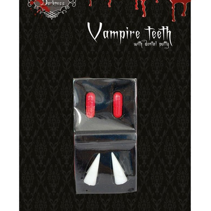 Nep vampier tanden met bloedcapsules