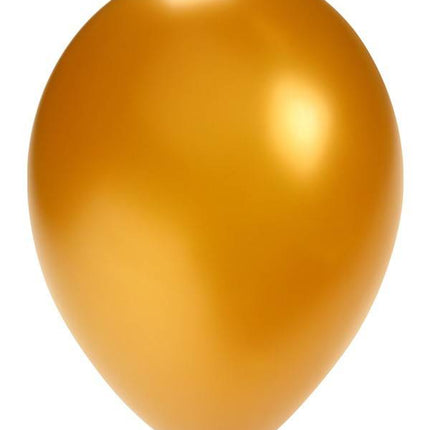 Ballonnen metallic goud 5 inch  100 stuks