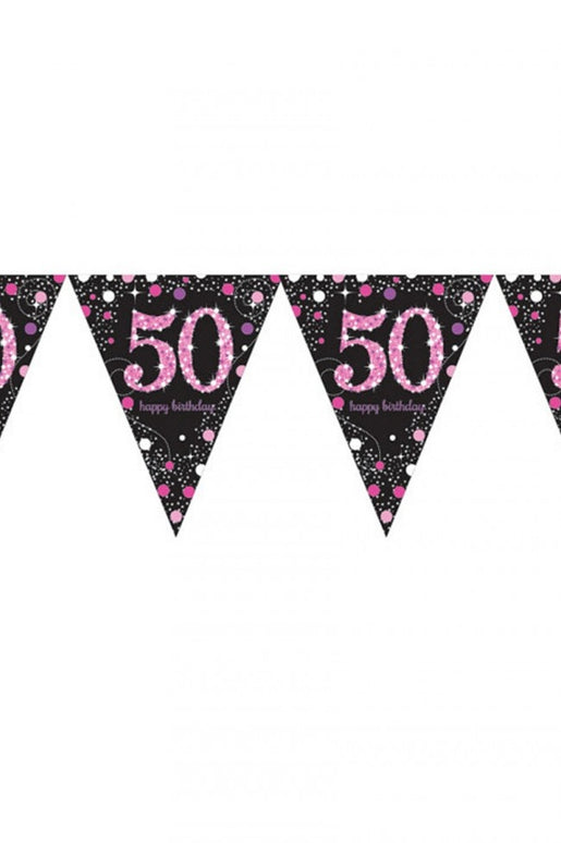 Vlaggenlijn 50 jaar Sprankelend roze