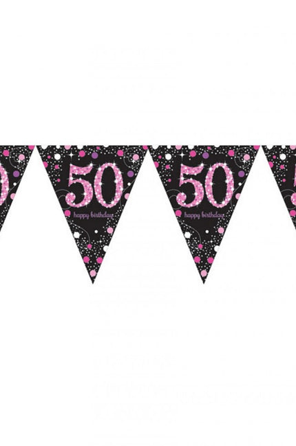 Vlaggenlijn 50 jaar Sprankelend roze