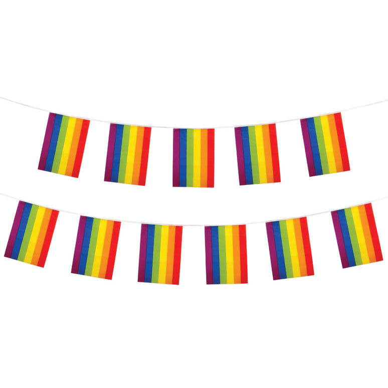 Regenboog vlaggenlijn 4m