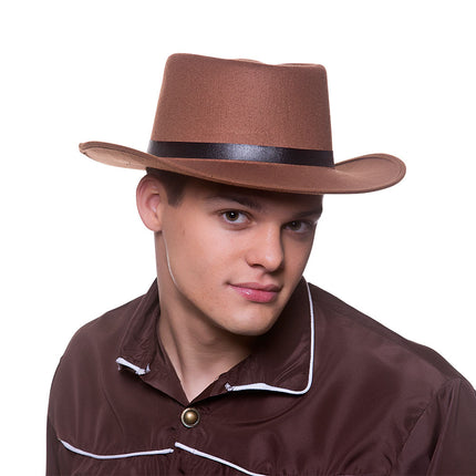 Bruine cowboy hoed Wesley