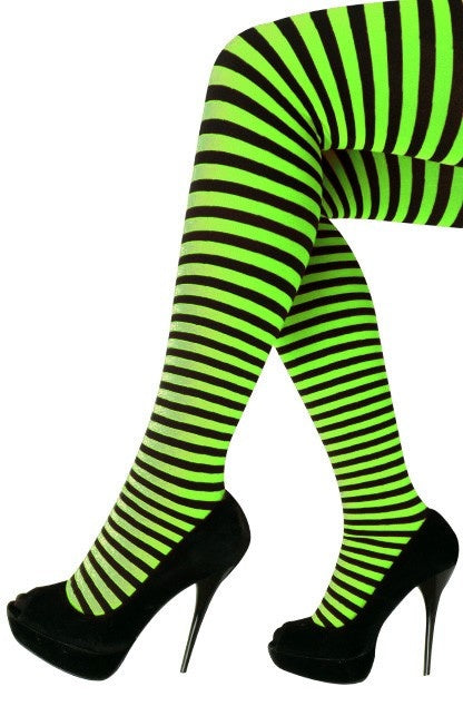 Panty streep groen/zwart one size