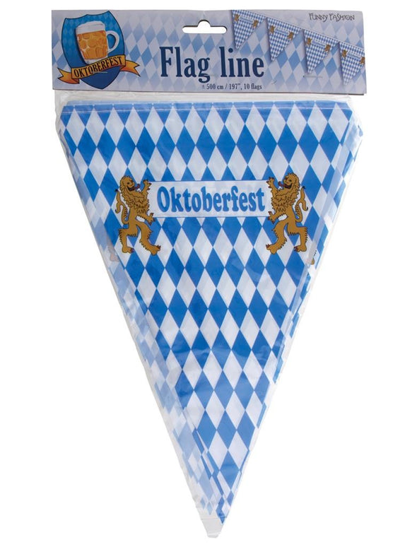 Oktoberfeest vlaggenlijntjes lengte 5 meter