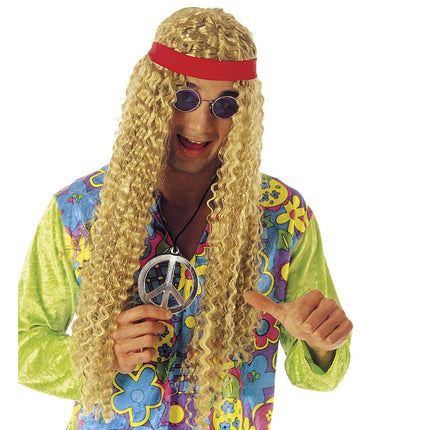 Hippie pruik wafel met hoofdband