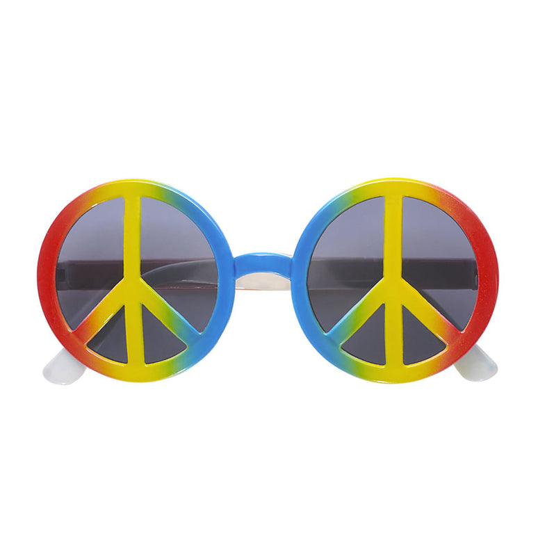 Hippie bril peace regenboog
