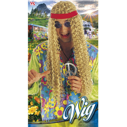 Hippie pruik wafel met hoofdband