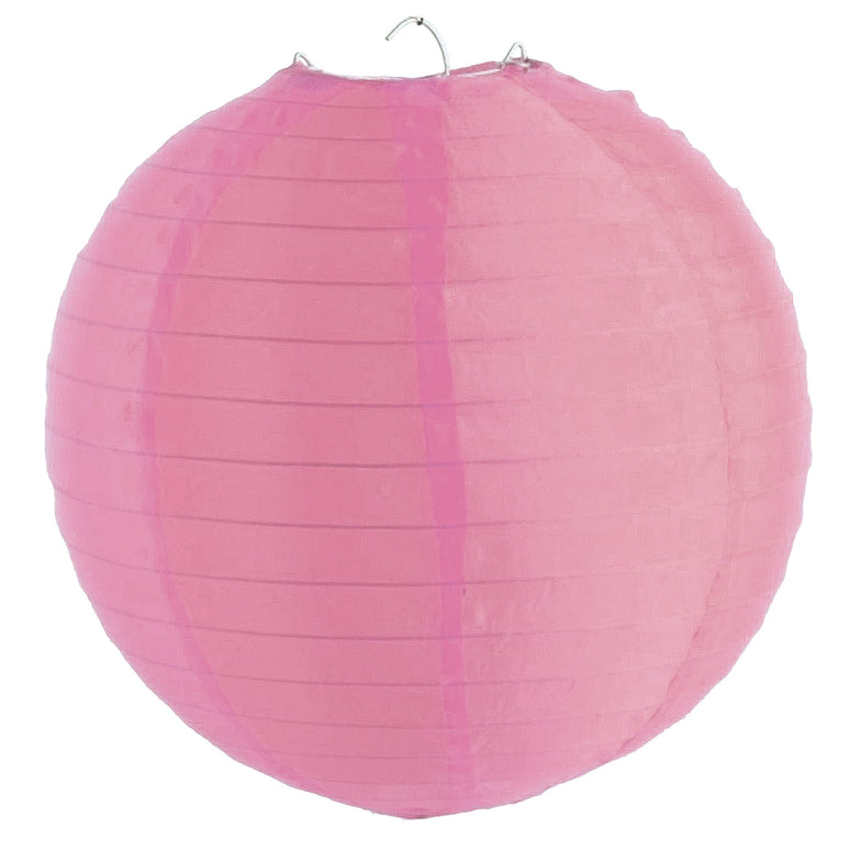 Roze lampion nylon 30cm