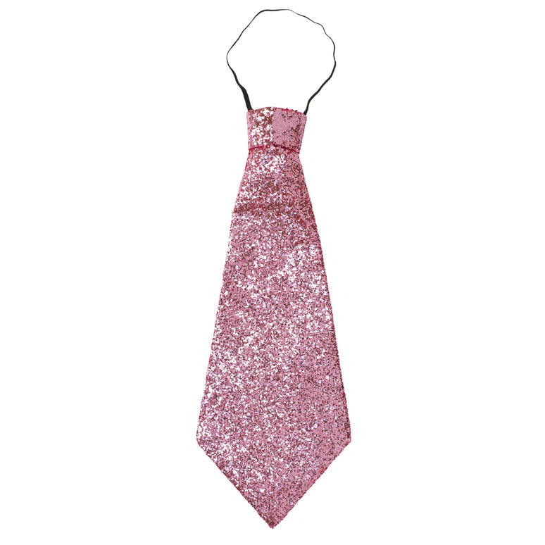 Roze glitter stropdas