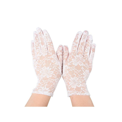 Lange witte gala handschoenen