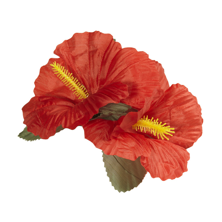 Hawaii bloem haarclip rood