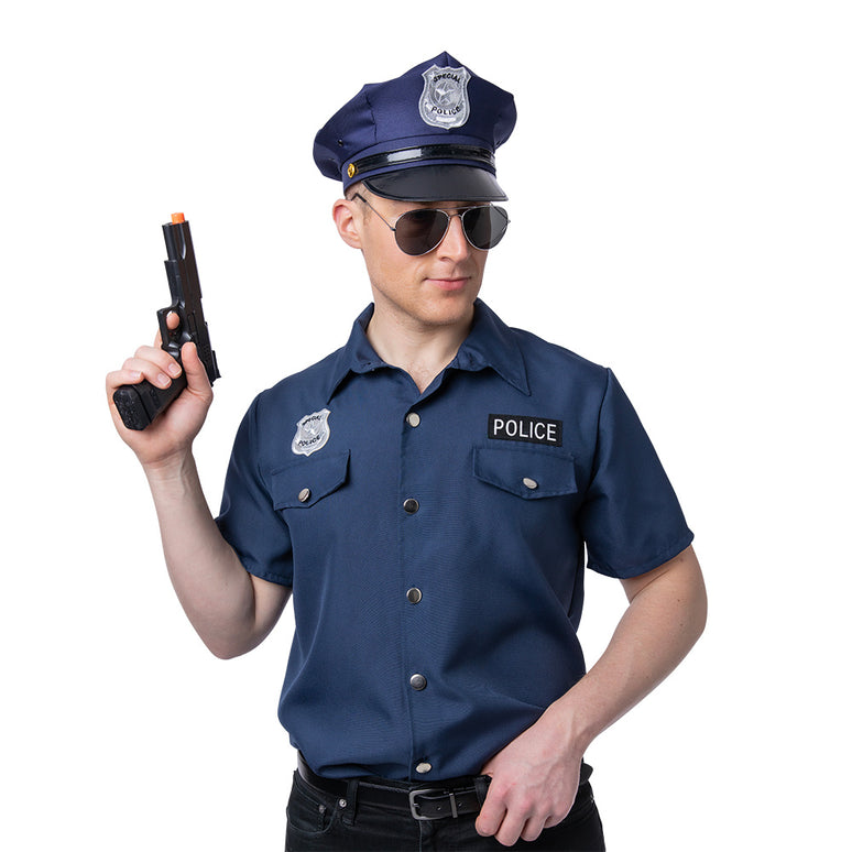 Politie shirt George donkerblauw