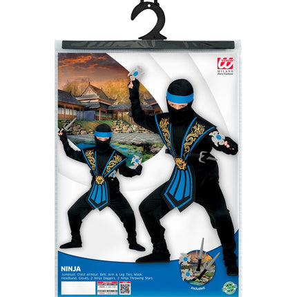 Ninja pak kinderen Kombat blauw