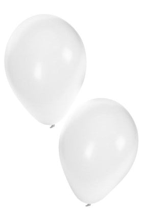 Helium ballonnen 50 x wit nr 10