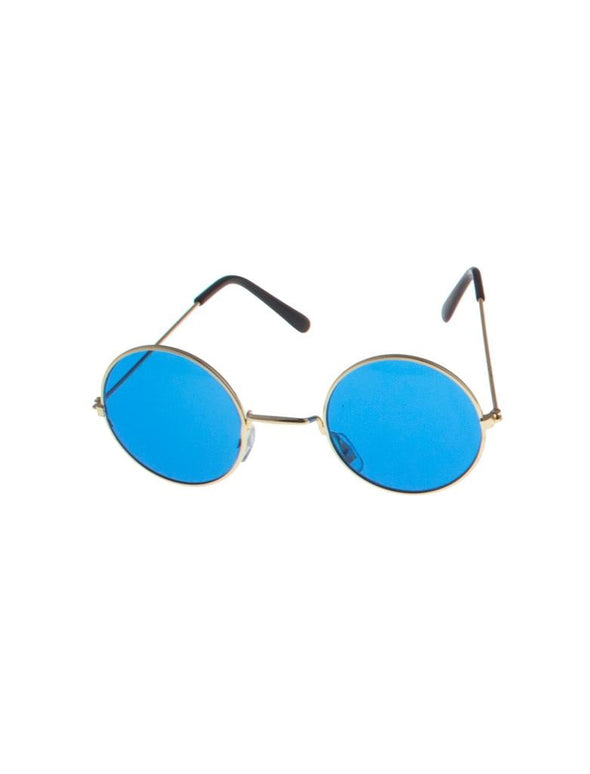 Steampunk bril met blauwe glazen