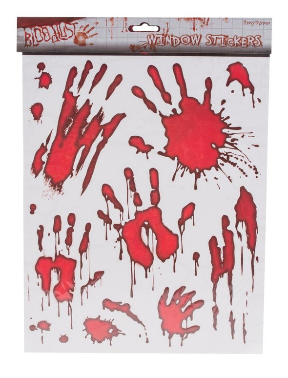 Raamsticker bloedende handen Halloween