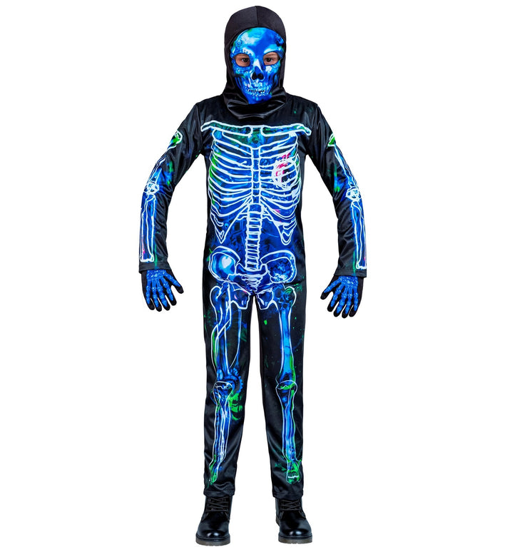 Giftig skelet blauw/zwart