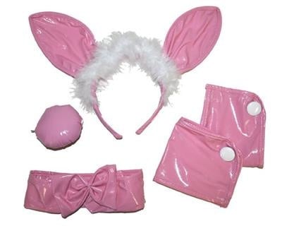 Bunny set roze 4-dlg pvc