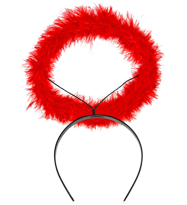 Haarband met aureool rood Angelica
