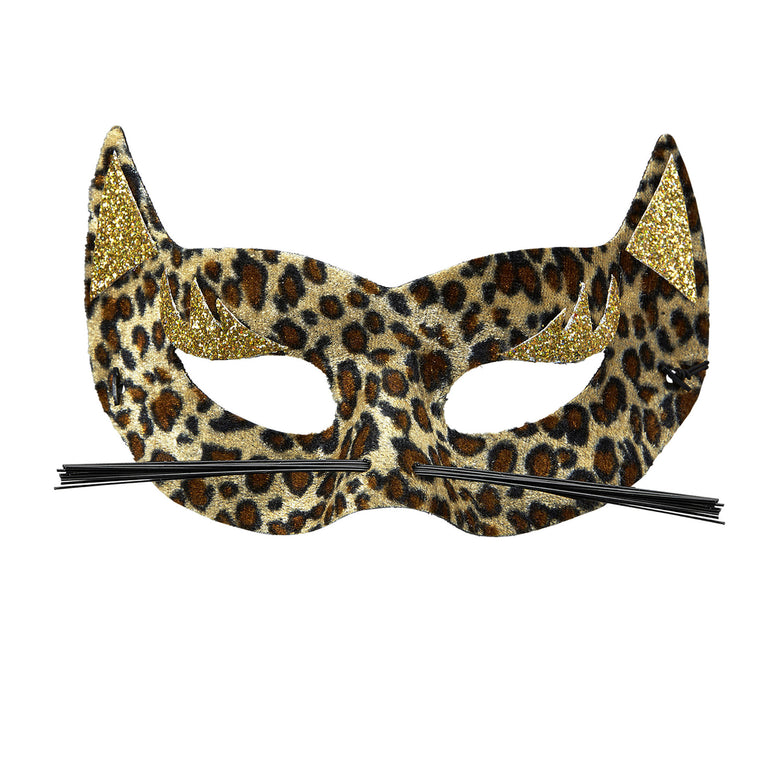 Fluwelen luipaard masker