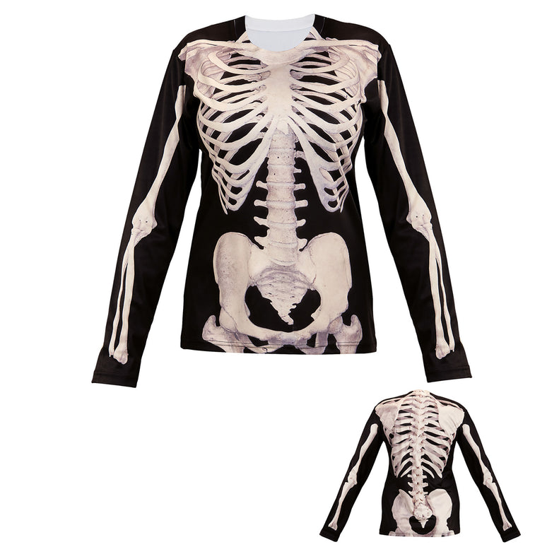 3D Skelet shirt vrouw