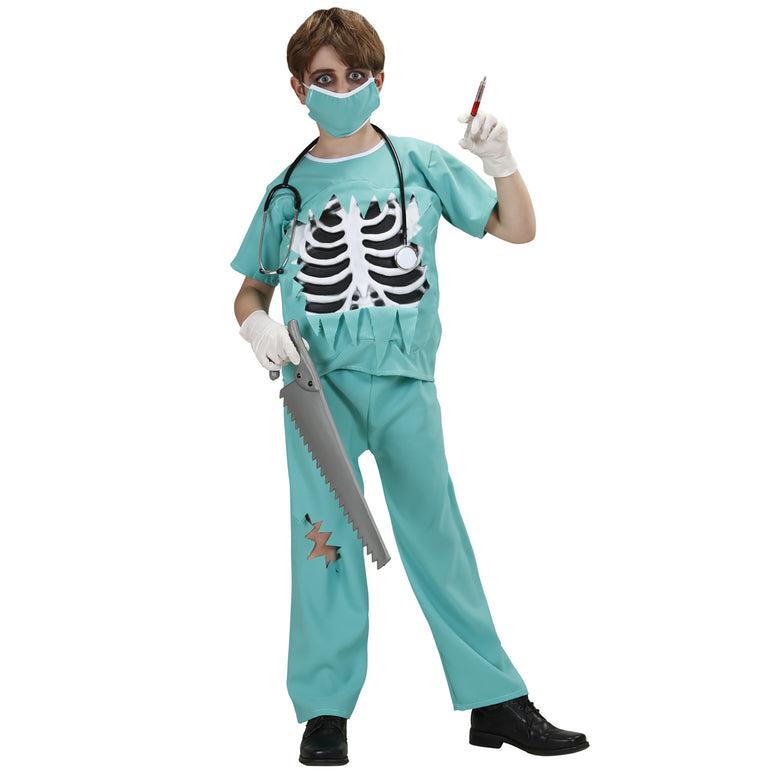 Chirurg kostuum bloederige zombie dokter kind