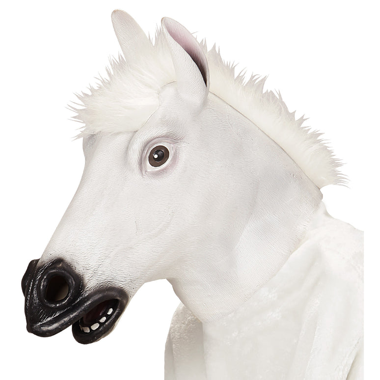 Wit paarden masker voor party's