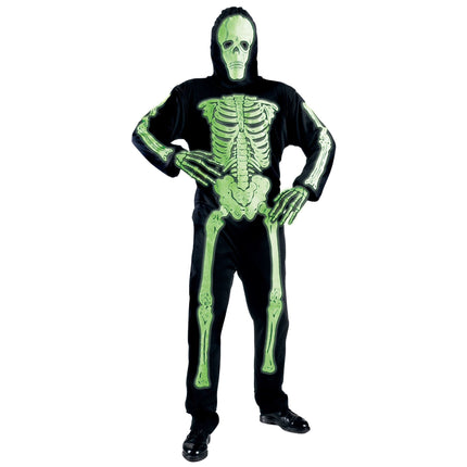 Neon skelet pak heren M
