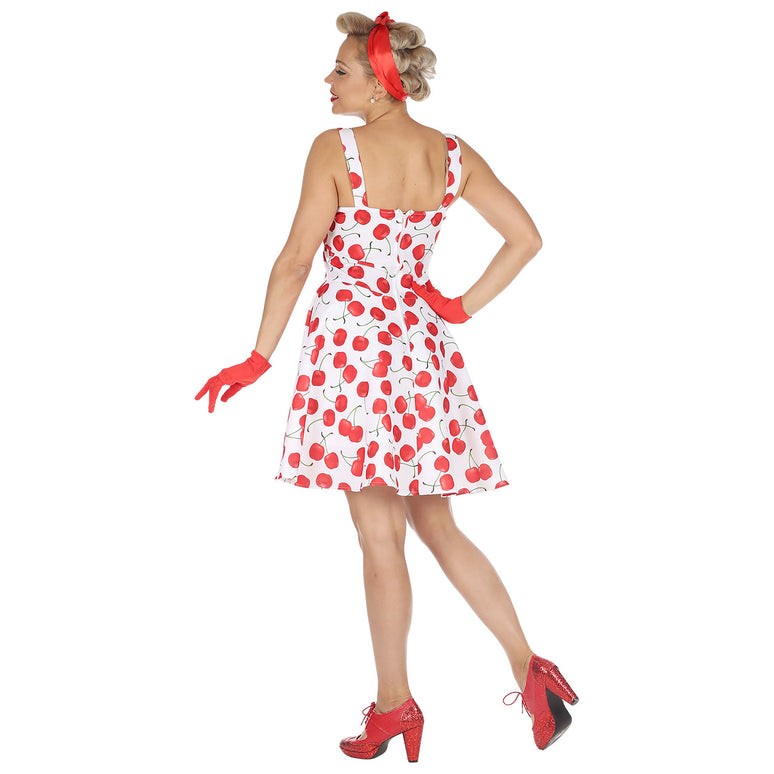 Cherry white jaren 50 jurk