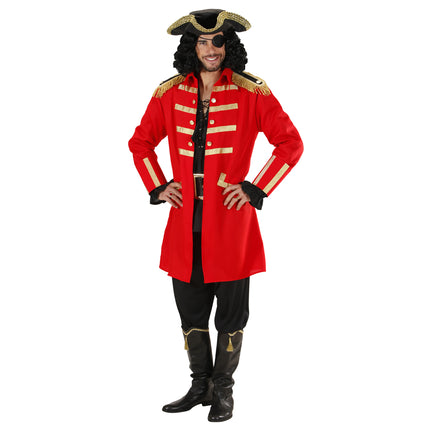 Piratenjas kapitein Haak in rood