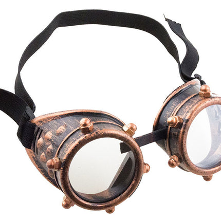 Bronzen steampunk bril