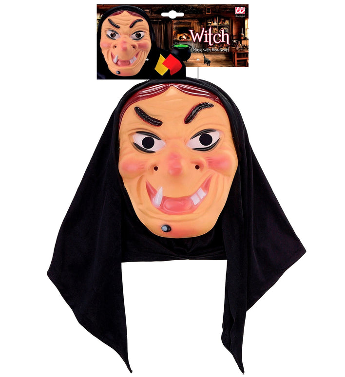Heksenmasker Rina met hoofddoek
