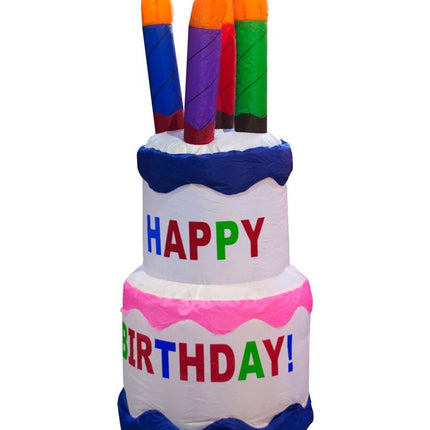Opblaasbare cake Happy Birthday 125cm